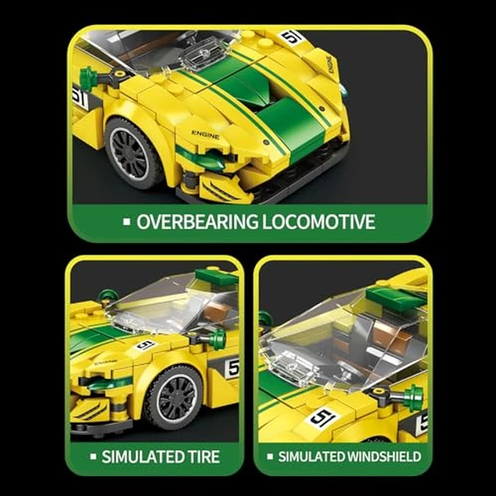 Reobrix 677 McLaren P1 GTR Building Blocks Set, 1:24 Scale Model Cars Building Kit for Display and Collectible, Race Car Building Toy for Teens 14+ and Adults, Compatible with Lego, 351 PCS by Reobrix - Image 6