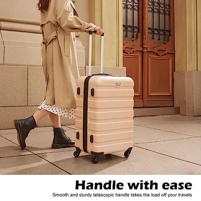 Coolife Luggage Carry On Suitcase Spinner Hardshell Lightweight TSA Lock by Coolife - Image 2