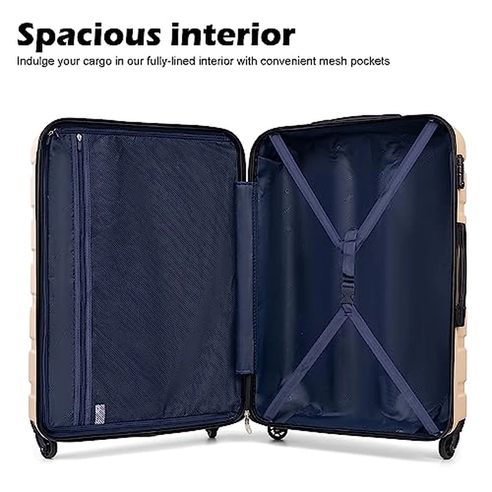 Coolife Luggage Carry On Suitcase Spinner Hardshell Lightweight TSA Lock by Coolife - Image 5