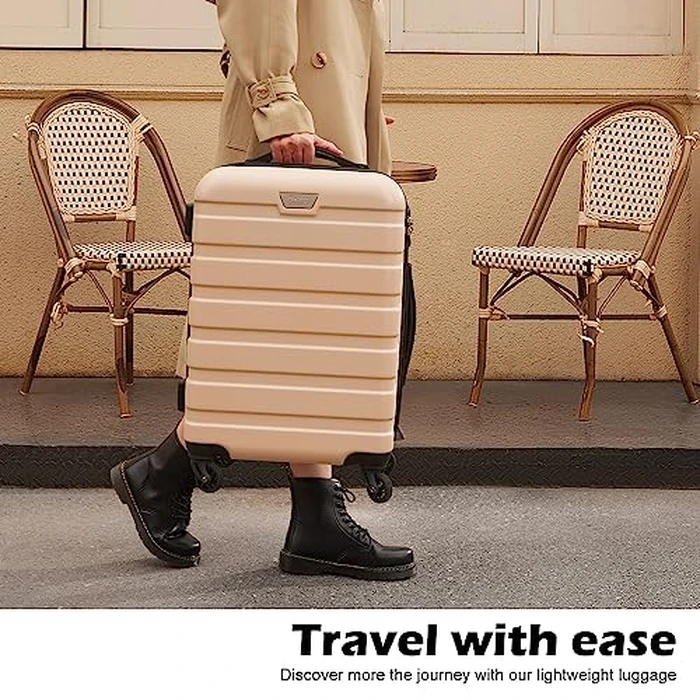 Coolife Luggage Carry On Suitcase Spinner Hardshell Lightweight TSA Lock by Coolife - Image 6