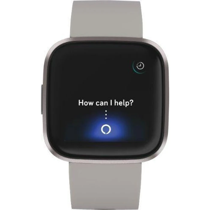 Fitbit Versa 2 Health and Fitness Smartwatch - 40mm - Mist Grey Aluminum Case with Stone Silicone Classic Wrist Band by Fitbit - Refurbished - Excellent condition