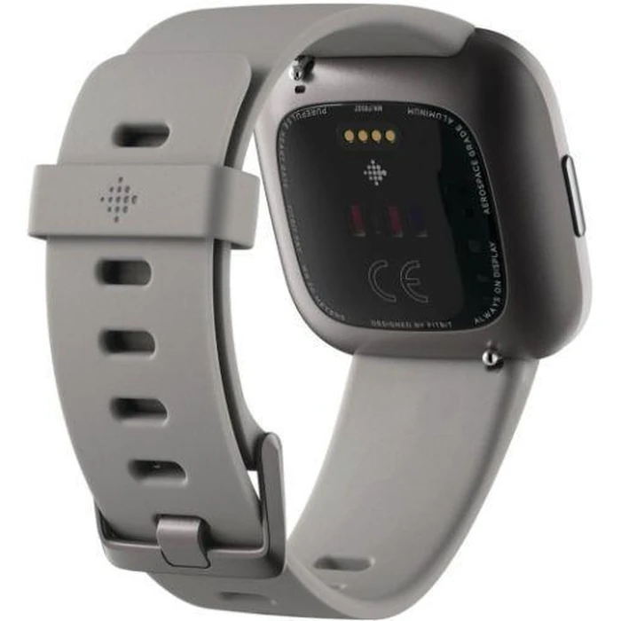 Fitbit Versa 2 Health and Fitness Smartwatch - 40mm - Mist Grey Aluminum Case with Stone Silicone Classic Wrist Band by Fitbit - Image 3