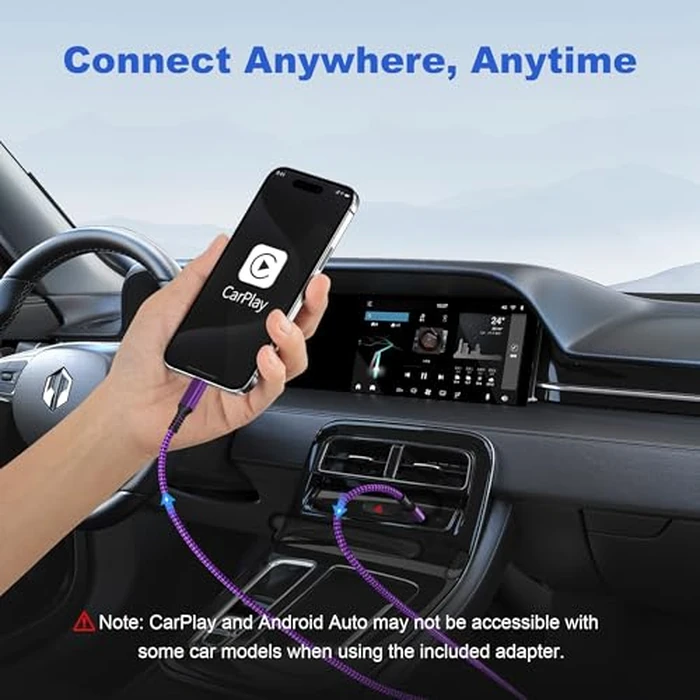 Basesailor USB Type C to C 60W Charging Cable with USB Adapter 10FT,Fast Car Charging Power Cord for iPhone 17 16 15 Pro Max Plus,Mac,iPad 10 Air 4 5 Mini 7 6,Samsung Galaxy S26 S25 S24,Z Flip Fold by Basesailor - Image 5