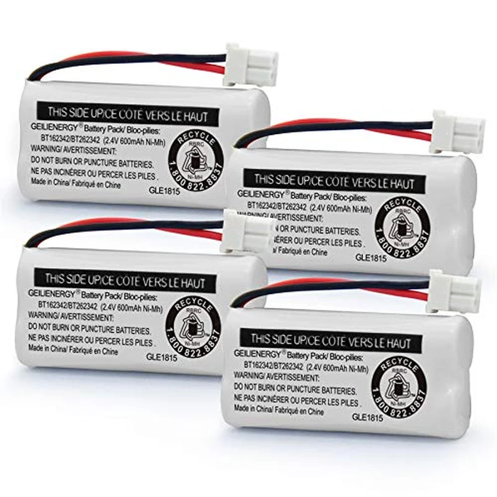 GEILIENERGY BT183342 BT283342 BT166342 BT266342 BT162342 BT262342 Battery Compatible with CS6114 CS6419 CS6719 CS6919 EL52300 CL80111 Cordless Handset Phone (Pack of 4) by GEILIENERGY - Used - Acceptable condition - CA$13.53