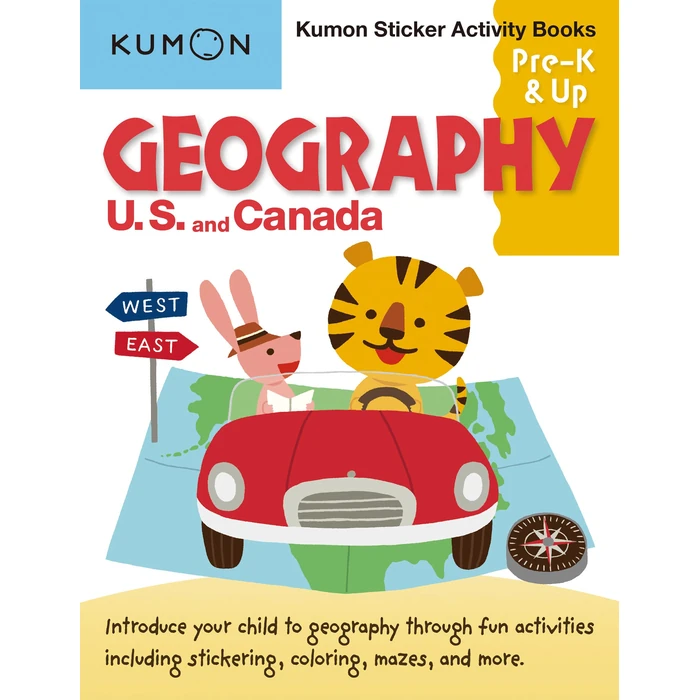 Kumon Sticker Activity Books: Geography U.S. and Canada by Kumon - Used - Good condition