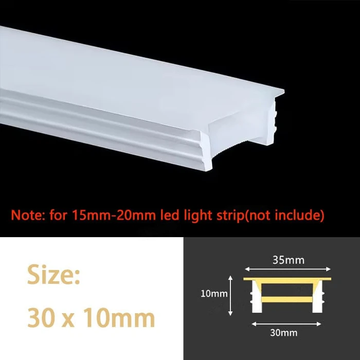 DGLILUAN 16.4ft/5m Silicone Soft LED Channel System, Flexible U Shape Tube LED Light Strips Silicone Cover for Living Room, Kitchen, Patio and Other Outdoor Ambient Decor, No Light Strip (30 x 10mm) by DGLILUAN - Image 4