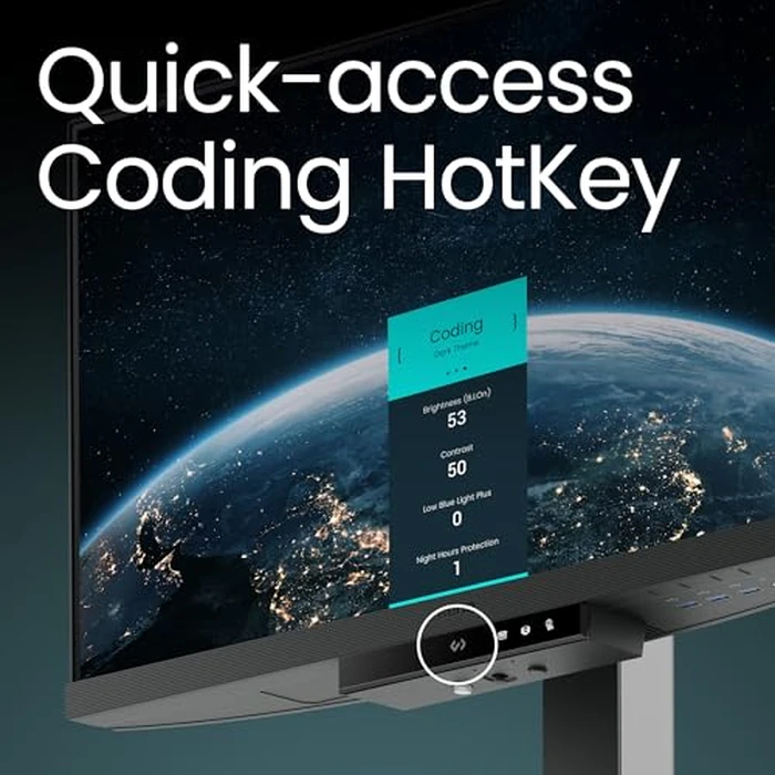 BenQ RD240Q 24.1” WQXGA Programming Monitor, 90W USB Type-C, Advanced Coding Modes, Coding HotKey, Ergonomic Design, 16:10 Special Ratio, Circadian Mode, Eye-Care Technology, Eco-Friendly Design by BenQ - Image 4