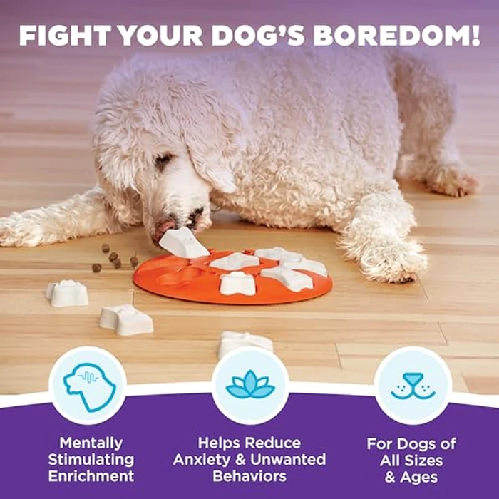 Outward Hound by Nina Ottosson Dog Smart Treat Puzzle Enrichment Toy, Level 1 Beginner, Orange by Outward Hound - Image 2