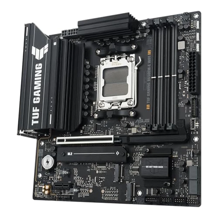ASUS TUF Gaming B650EM-E WiFi AMD mATX Motherboard, 8+2+1 80A DrMOS Power Stages, DDR5, PCIe 5.0, Three M.2 Slots, WiFi 6, 2.5Gb Ethernet, DisplayPort, HDMI(TM), Rear USB-C 10Gbps and Front USB-C 5Gbps by ASUS - Image 3