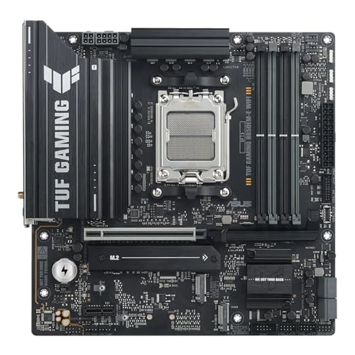 ASUS TUF Gaming B650EM-E WiFi AMD mATX Motherboard, 8+2+1 80A DrMOS Power Stages, DDR5, PCIe 5.0, Three M.2 Slots, WiFi 6, 2.5Gb Ethernet, DisplayPort, HDMI(TM), Rear USB-C 10Gbps and Front USB-C 5Gbps by ASUS - Image 4