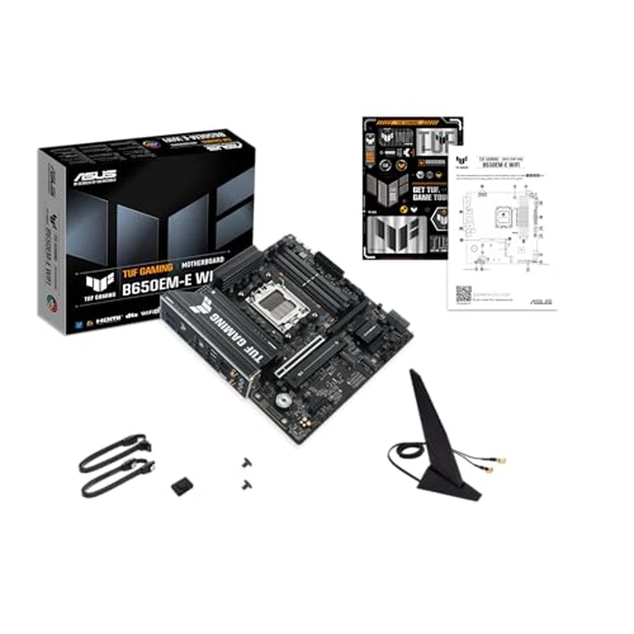 ASUS TUF Gaming B650EM-E WiFi AMD mATX Motherboard, 8+2+1 80A DrMOS Power Stages, DDR5, PCIe 5.0, Three M.2 Slots, WiFi 6, 2.5Gb Ethernet, DisplayPort, HDMI(TM), Rear USB-C 10Gbps and Front USB-C 5Gbps by ASUS - Image 9