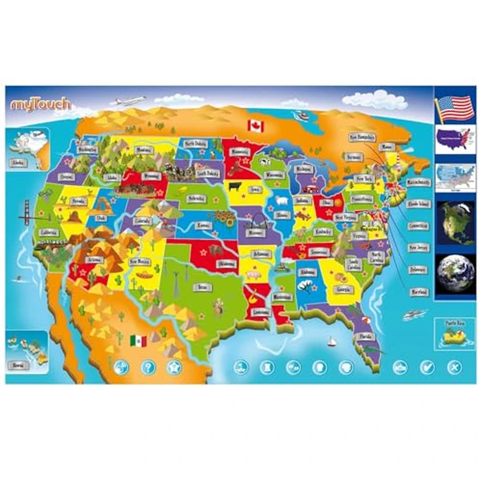 Zanzoon Educational Interactive myTouch USA Map Game - Explore States & Capitals with 1000 Facts - Learning Tool for Kids by Zanzoon - Image 6