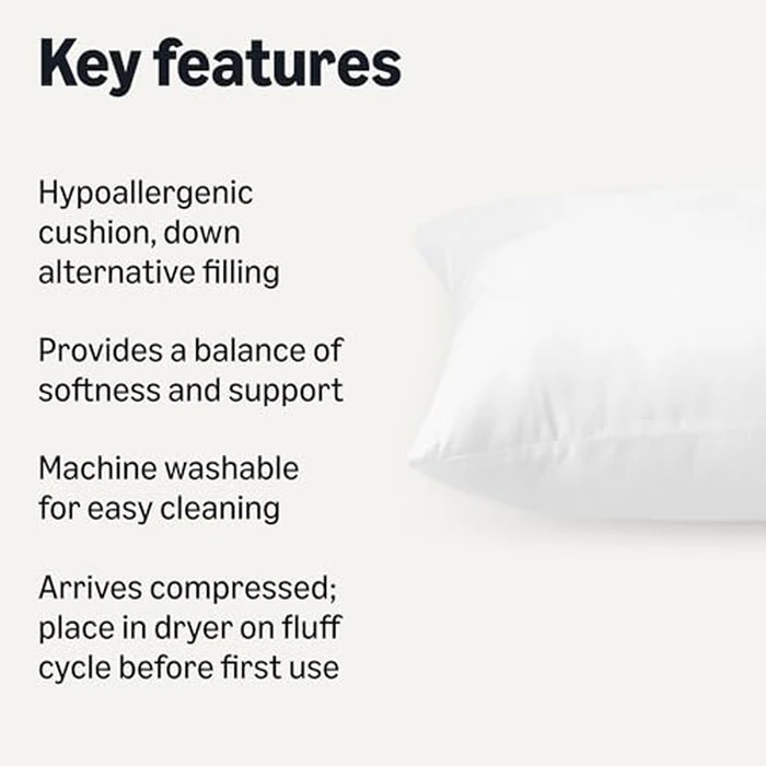 Amazon Basics Soft Supportive Long Body Pillow for All Position Sleepers, Machine Washable, 20 x 54 inches, 1-Pack by Amazon Basics - Image 2