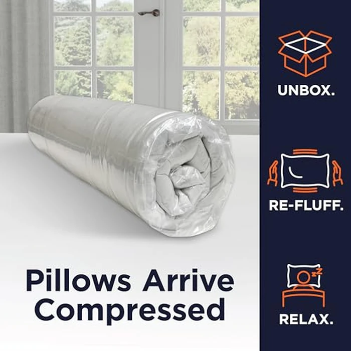 Amazon Basics Soft Supportive Long Body Pillow for All Position Sleepers, Machine Washable, 20 x 54 inches, 1-Pack by Amazon Basics - Image 5