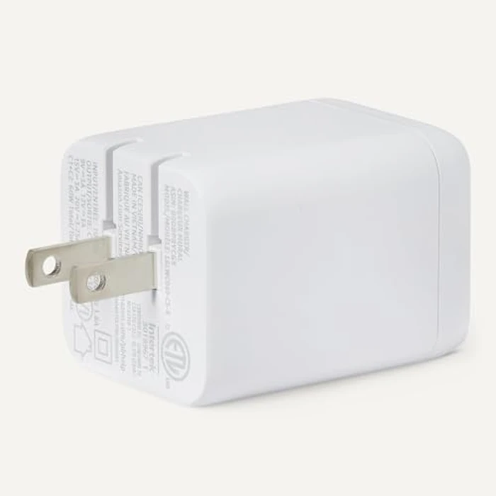 Amazon Basics Fast Charging USB C Nano GaN Wall Charger, 65W 2-Port for Laptops, Tablets, Phones, White by Amazon Basics - Image 4