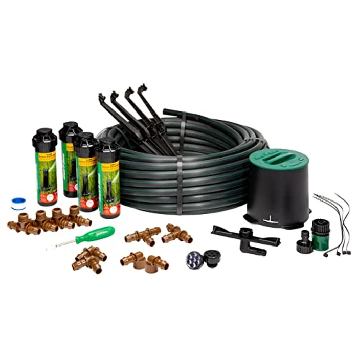 Rain Bird 32HE In-Ground Pro Rotor Pop-up Sprinkler System Kit with Click-N-Go Garden Hose Connection by Rain Bird - Image 1