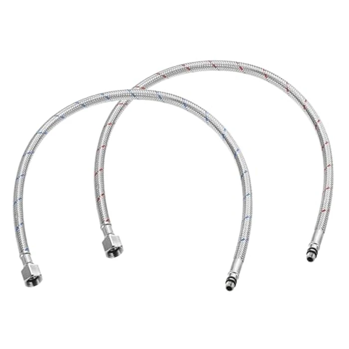 M METERXITY 2-Pack 31 Inch Faucet Hose Connector, 9/16 Inch Female Compression M8 Male Connector Braided Stainless Steel Water Supply Line for Bathroom/Kitchen, Faucet Supply Lines by M METERXITY - Used - Like New condition - CA$19.19