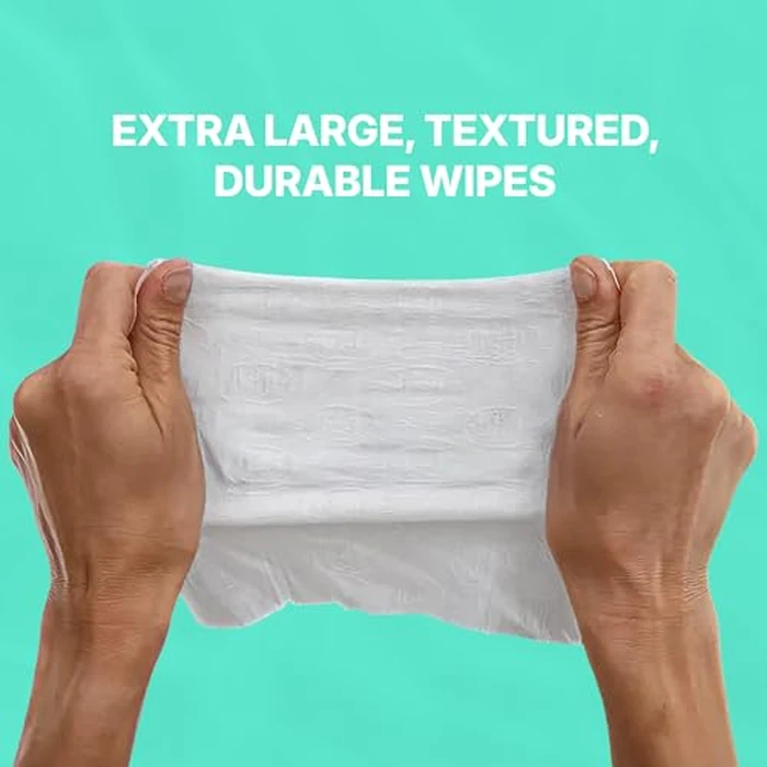 WaterWipes Sensitive Personal Care Light, Incontinence Wipes, Odor Removal, XL Textured Wipes, Fragrance Free, 180 Count (6 Packs) by WaterWipes - Image 5