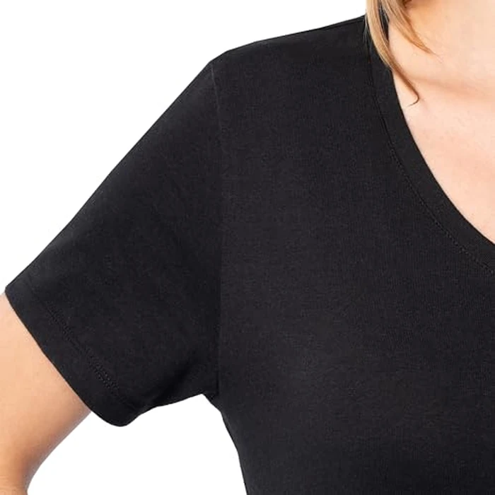 Fruit of the Loom Women's Short Sleeve V-Neck T-Shirt, 2 Pack, Black/Black, X-Large by Fruit of the Loom - Image 2