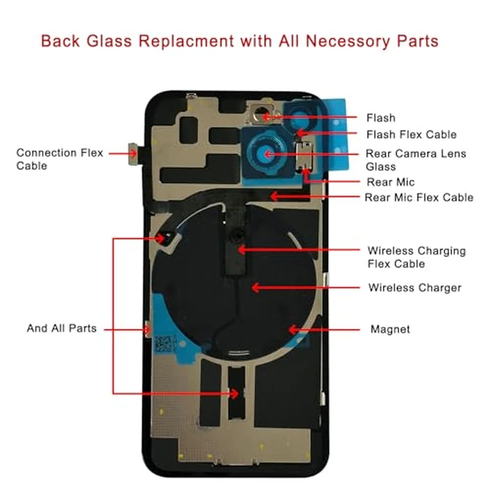 Perzework Rear Back Glass Replacement for iPhone 14 Plus 6.7-inches with Reparing Toolkit and All Necessary Parts (Blue) by Perzework - Image 5