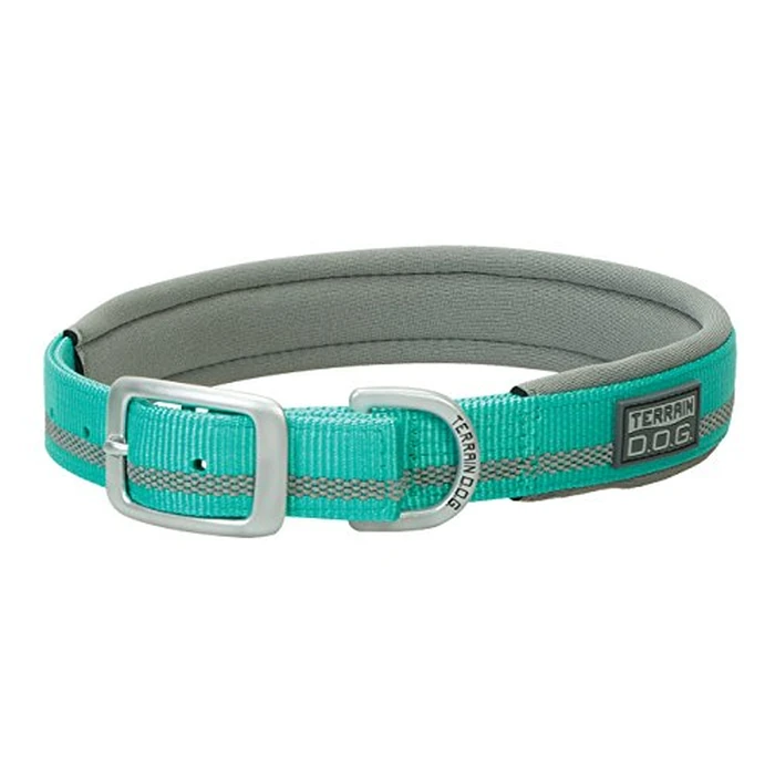 Terrain D.O.G. Reflective Neoprene Lined Dog Collar, 23" (21 - 24 in., 1 in. width), Mint by Terrain D.O.G. - Image 1