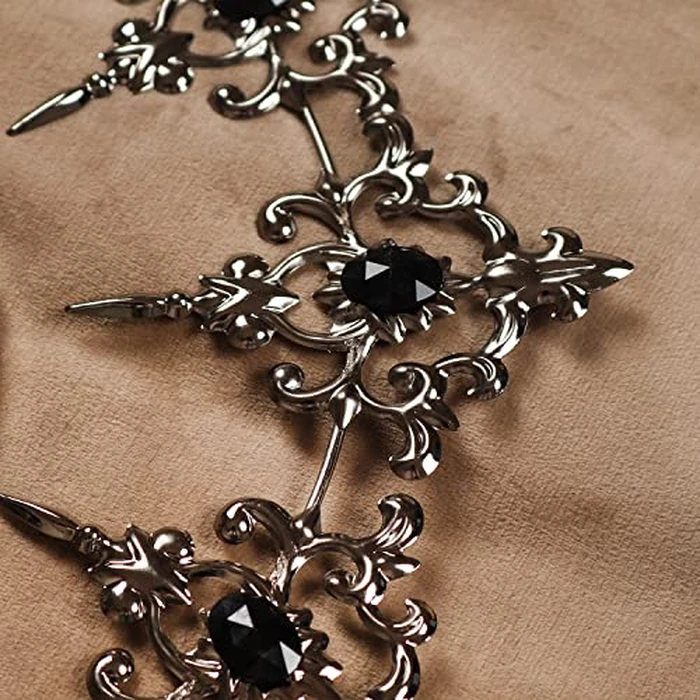 L'VOW Gothic Mary Halo Crown Baroque Saint Headband Wedding Headpiece Tiara and Crown for Women and Girl(Silver-S1) by L'VOW - Image 5