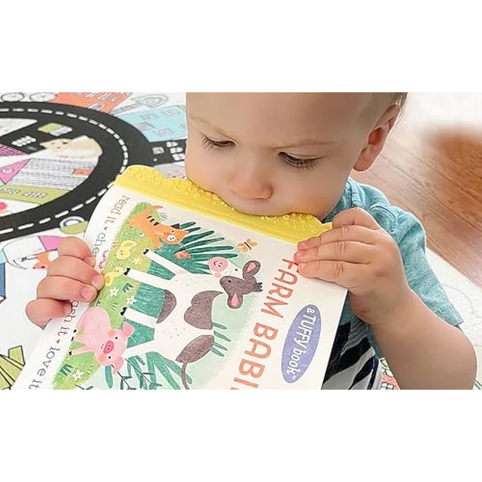 Tuffy Good Morning First Colors Book - Washable, Chewable, Unrippable Pages With Hole For Stroller Or Toy Ring, Teether Tough (A Tuffy Book) by Cottage Door Press - Image 4