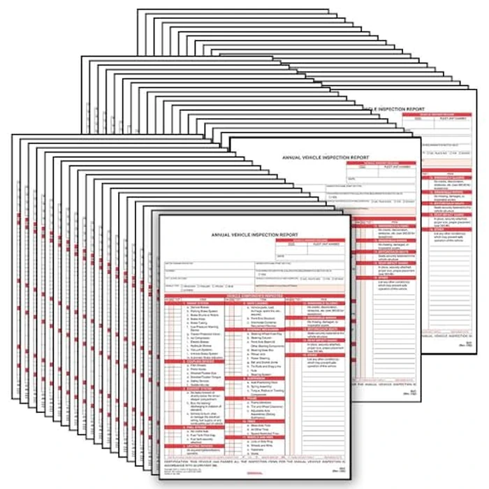 J. J. Keller 100-Pack, Annual Vehicle Inspection Report Form with Carbon, 3-Ply Snap-Out, DOT Compliant by J. J. Keller & Associates, Inc. - Used - Very Good condition - US$61.96