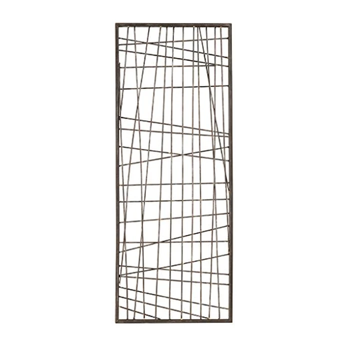 INK+IVY Savoy Wall Art Living Room Décor - Modern Abstract Metal Wire Design Home Accent Entry Way Decoration Ready to Hang Panel for Bedroom, 13.8"W x 0.79"D x 35.4"H, Gold Black by INK+IVY - Used - Very Good condition