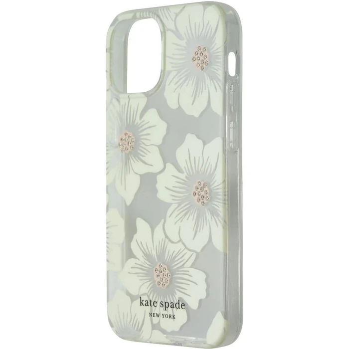 Kate Spade Protective Hardshell Phone Case for iPhone 13 mini - Hollyhock Floral Clear by Kate Spade - Refurbished - Brand New condition - US$33.43