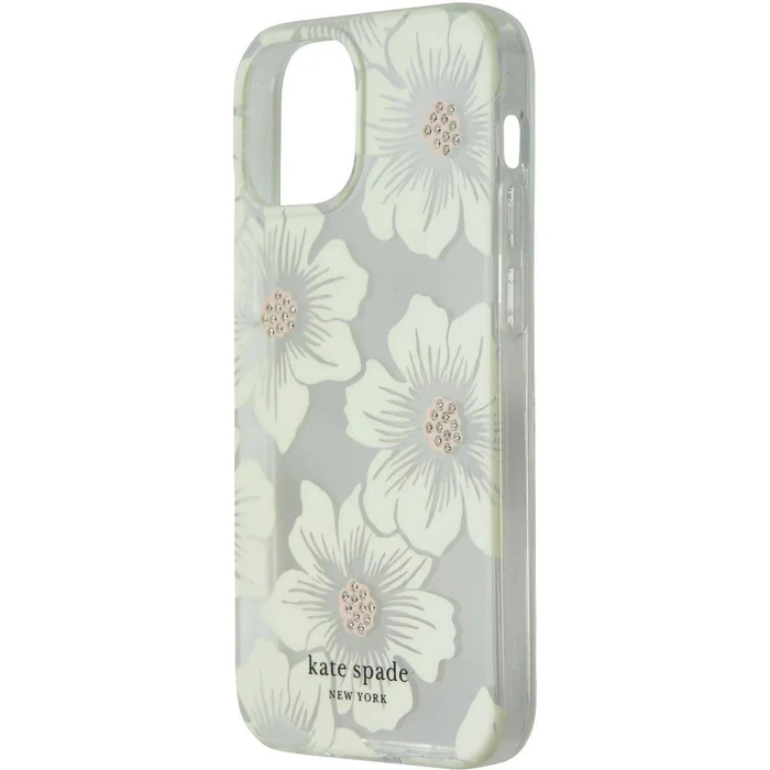 Kate Spade Protective Hardshell Phone Case for iPhone 13 mini - Hollyhock Floral Clear by Kate Spade - Refurbished - Brand New condition - US$33.43