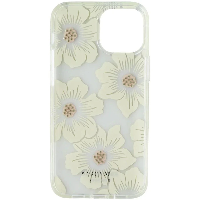 Kate Spade Protective Hardshell Phone Case for iPhone 13 mini - Hollyhock Floral Clear by Kate Spade - Image 3