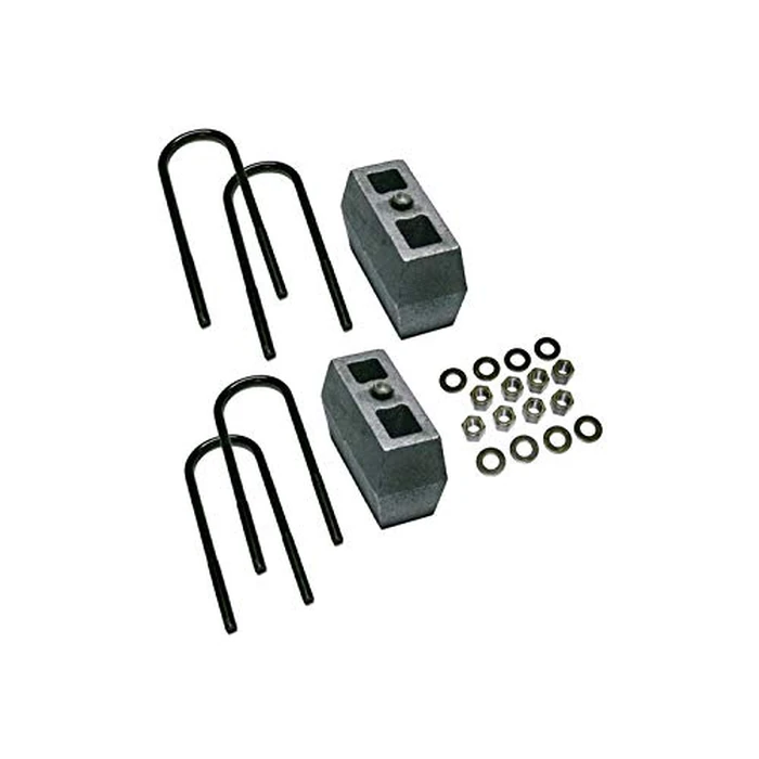 RealTruck SUPERLIFT SUSPENSION 4" Block Kit for Ford F-250/F-350 | Rear Lift Blocks, U-Bolts, & Hardware | 9049 | Fits 1999-2010 Ford F-250/F-350 4WD with 3 5/8 AxleTube w/o Top Mounted Overload Leaf by Superlift Suspension - Image 1