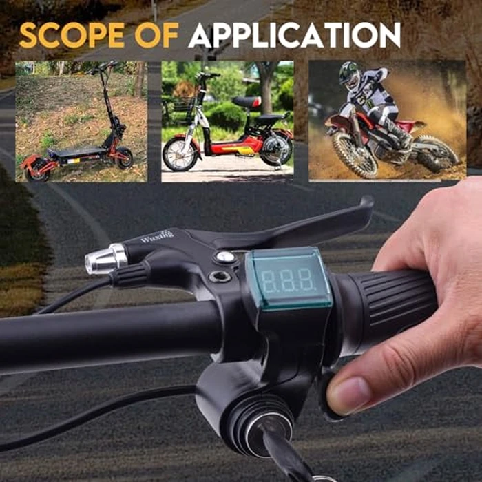 Chokayaky Universal Ebike Throttle with Display 12V-96V Electric Scooter Ignition Lock Key Switch 5 Wires Scooter Key Ignition e-Bike Thumb Throttle and Display Electric Scooter Throttle Replacement by Chokayaky - Image 7