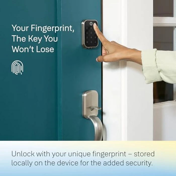 Yale Assure Lock 2 Touch Deadbolt with Ridgefield Handle, Black Suede Smart Keyless Entry Door Lock with Wi-Fi Connected Touch Keypad and Fingerprint Scanner, B-YRD450-F-WF1-RX-BSP by Yale - Image 2