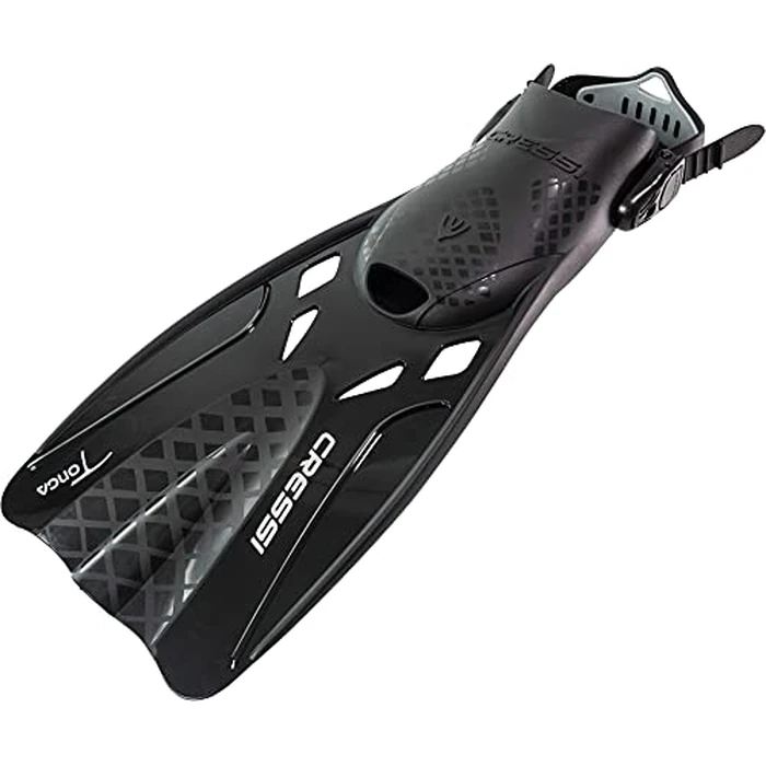 Cressi Tonga Short Adjustable Open Heel Fins, Black, S/M by Cressi - Image 5