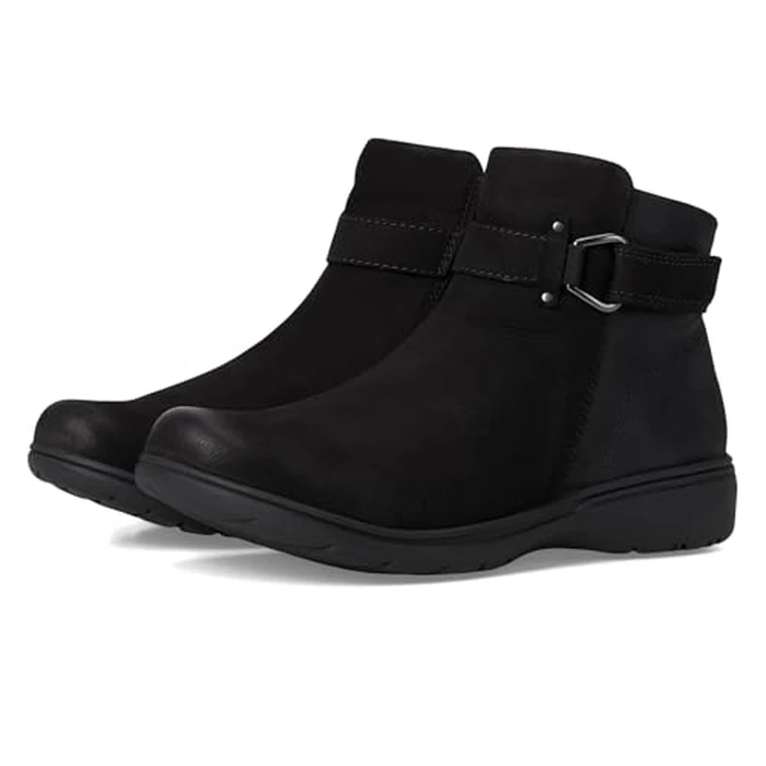 Clarks Collection Women's Carleigh Drift Ankle Boot, Black Combi, 8.5 N US by Clarks - Image 1