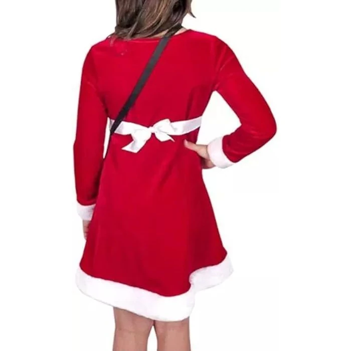 Pink & Violet Holiday Girl's Dress with Unicorn Purse 3T - Red by Pink & Violet - Image 2