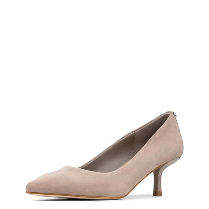 Donald Pliner Women’s Calibra Kitten Heel Pumps, Size 9 in Taupe Suede, Business Casual Dress Shoes for Women, Comfortable Practical Ladies Footwear for Everday Work and Events by Donald J Pliner - Used - Very Good condition - US$99.53