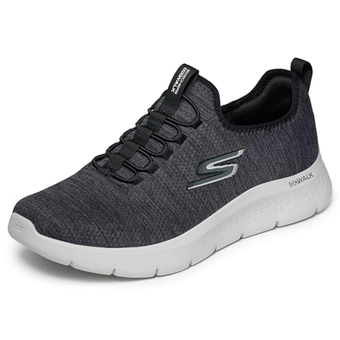 Skechers Men's Gowalk Flex-Athletic Slip-on Casual Walking Shoes with Air Cooled Foam Sneakers, Black/White 2, 16 by Skechers - Image 1