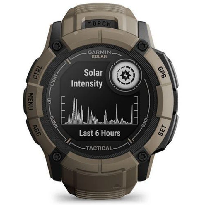 Garmin Instinct 2X Solar Smartwatch - 64MB - 50mm - Coyote Tan-Tactical Fiber-reinforced polymer Case with Coyote Tan Silicone Silicone Band by Garmin - Refurbished - Premium condition - US$905.99