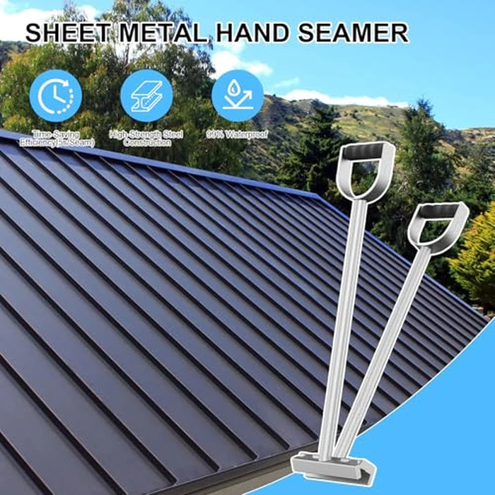 F FINEC Heavy Duty Hand Seamers, 2-in-1 Hand Seamer for Standing Seam Metal Roofs, 90 degrees&180 degrees Professional Sheet Metal Bender, Metal Bending Pliers for Bending and Seaming Metal Edge by F FINEC - Image 2