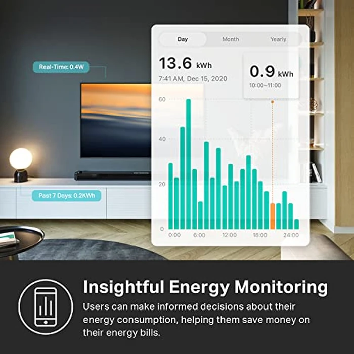 Kasa Matter Smart Plug w/ Energy Monitoring, Compact Design, 15A/1800W Max, Super Easy Setup, Works with Apple Home, Alexa & Google Home, UL Certified, 2.4G Wi-Fi Only, White, KP125M (2-Pack) by Kasa Smart - Image 3