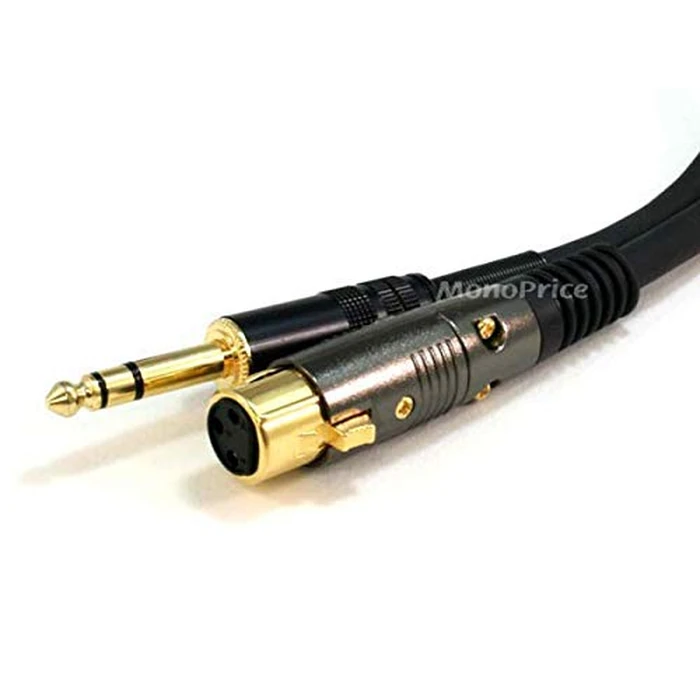 Monoprice XLR Female to 1/4in TRS Male Cable - 25 Feet | 16AWG, Gold Plated - Premier Series by Monoprice - Image 2