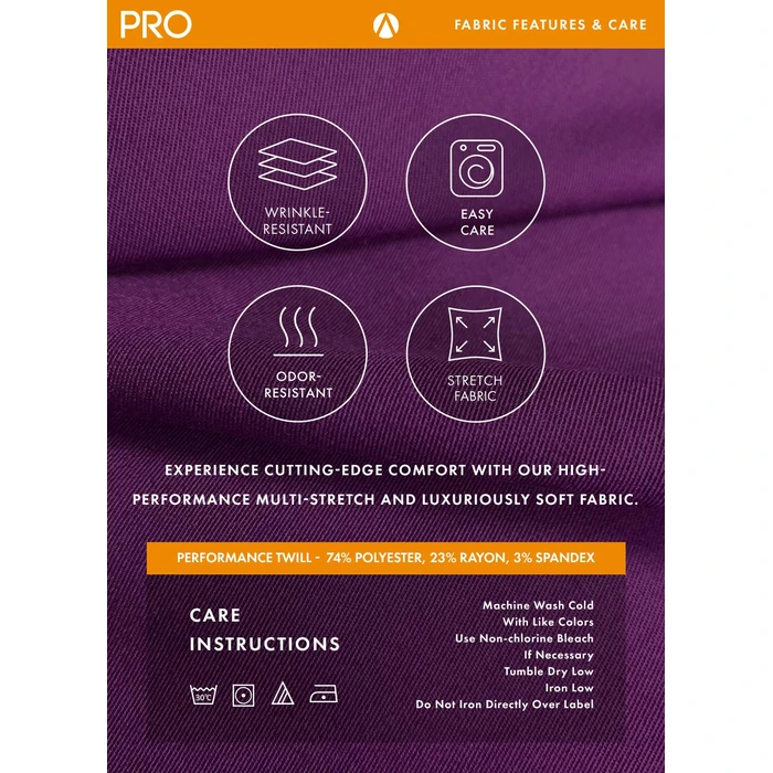 Adar Pro Breakthrough Plus Scrub Set For Women - Enhanced V-Neck Top & Multi Pocket Pants - 4400 - Wine - XS by Adar Uniforms - Image 8