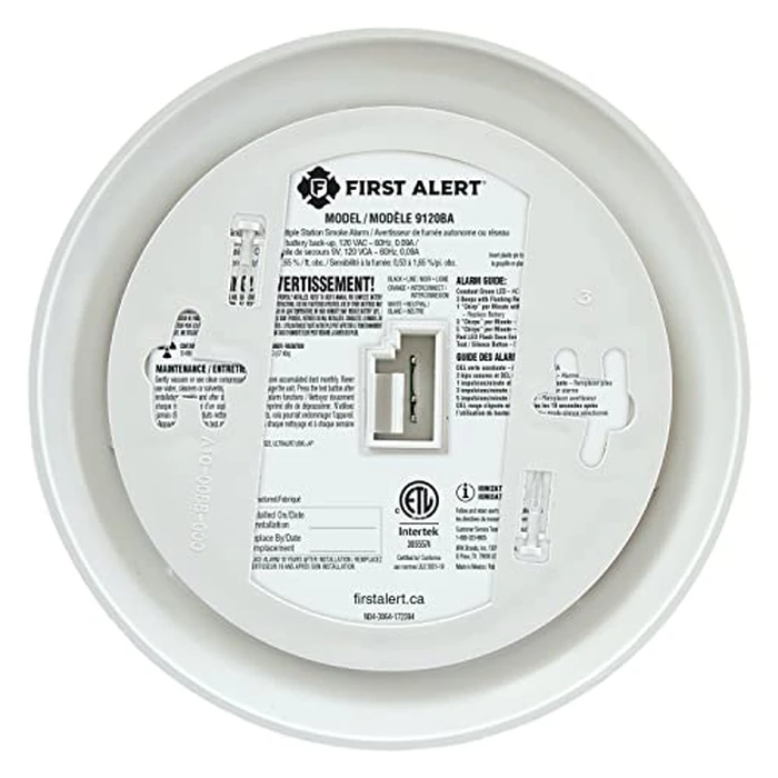 First Alert 9120BA Hardwired Smoke Alarm with 9V Backup Battery, Smoke Detector by First Alert - Image 3