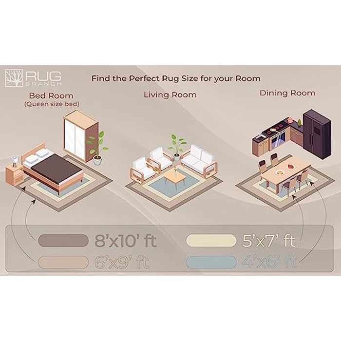 Rug Branch Arbor 8' x 11' (7'7" x 10'10") Cream/Beige Botanical Leaf Indoor Area Rug, Contemporary, Medium Pile, Stain-Resistant Carpet - Living Room, Bedroom, Dining Room, and Kitchen by Rug Branch - Image 6