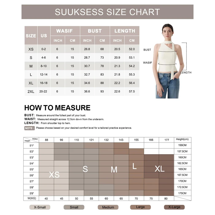 SUUKSESS Women Halter High Neck Tank Tops Off Shoulder Double Lined Going Out Shirts with Scarf Mock Neck Camisole Tops(Wine Red, S) by SUUKSESS - Used - Like New condition - US$16.88