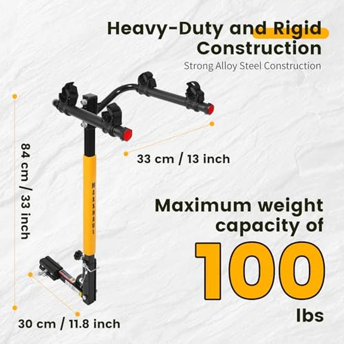 MaxxHaul 50025 Hitch Mount 2 Bike Rack For Cars, Trucks, SUV's, Minivans - 100 lb. Capacity by MAXXHAUL - Image 2