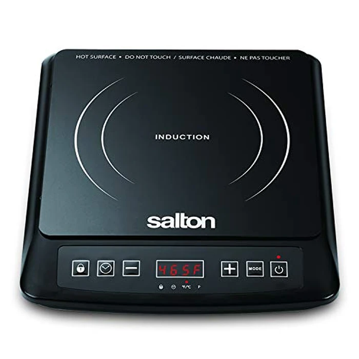 Salton Portable Induction Cooktop 1500 Watts Single Countertop Burner 8 Cooking Levels (60 degreesC to 240 degreesC) Cool-Touch Surface Timer with Auto Shut-Off 100% Canadian-owned & operated by Salton - Image 1